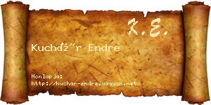 Kuchár Endre névjegykártya