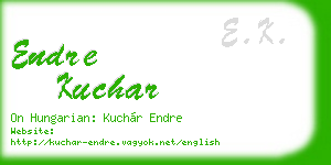 endre kuchar business card