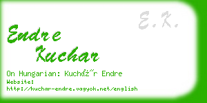 endre kuchar business card